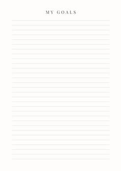 My Goals A4 Printable