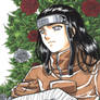 Neji and a bush of roses