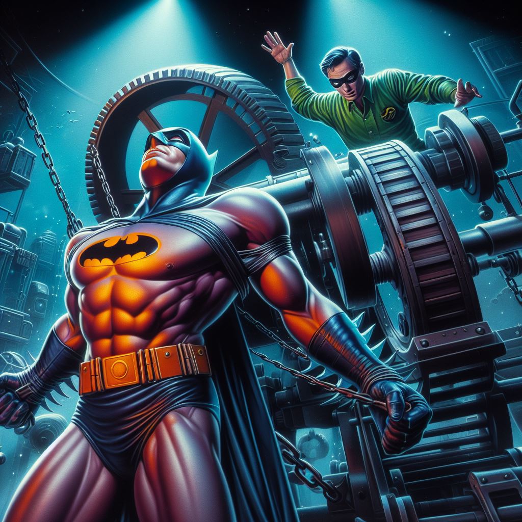 Batwheels Riddler Art Batman Strapped to Riddler's Spinning Wheel 05 by bevelaca on DeviantArt