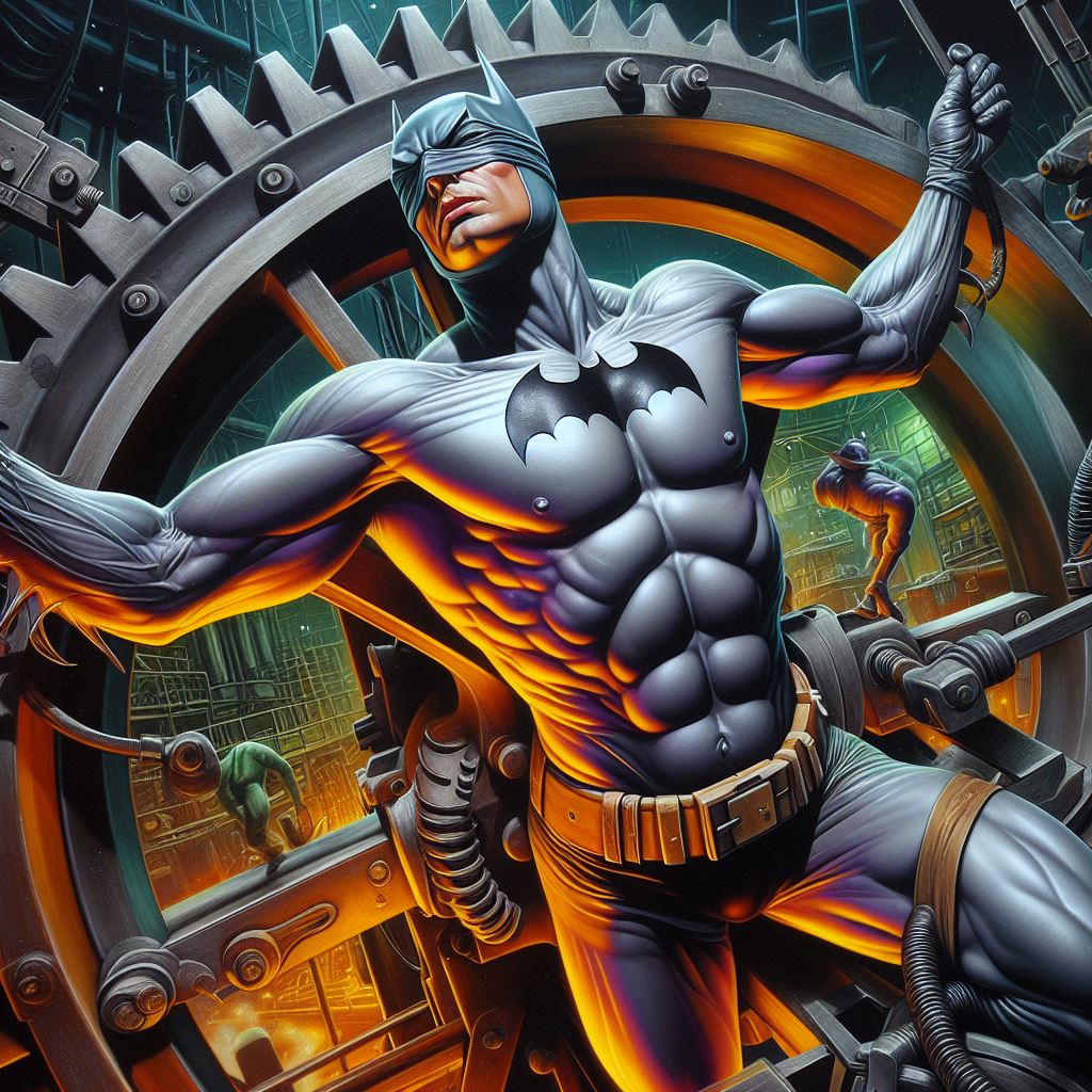 Batwheels Riddler Art Batman Strapped to Riddler's Spinning Wheel 06 by bevelaca on DeviantArt
