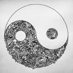 Ying and yang-doodle