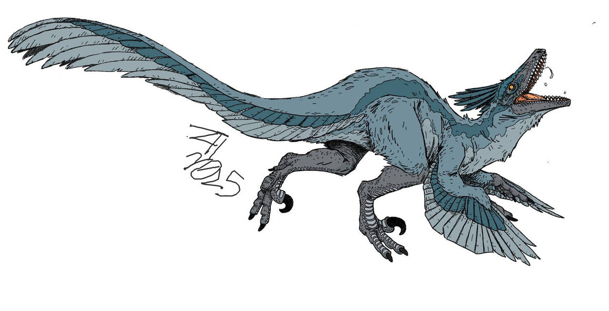 Pyroraptor+ Blue commission by IsabelleHalverson on DeviantArt