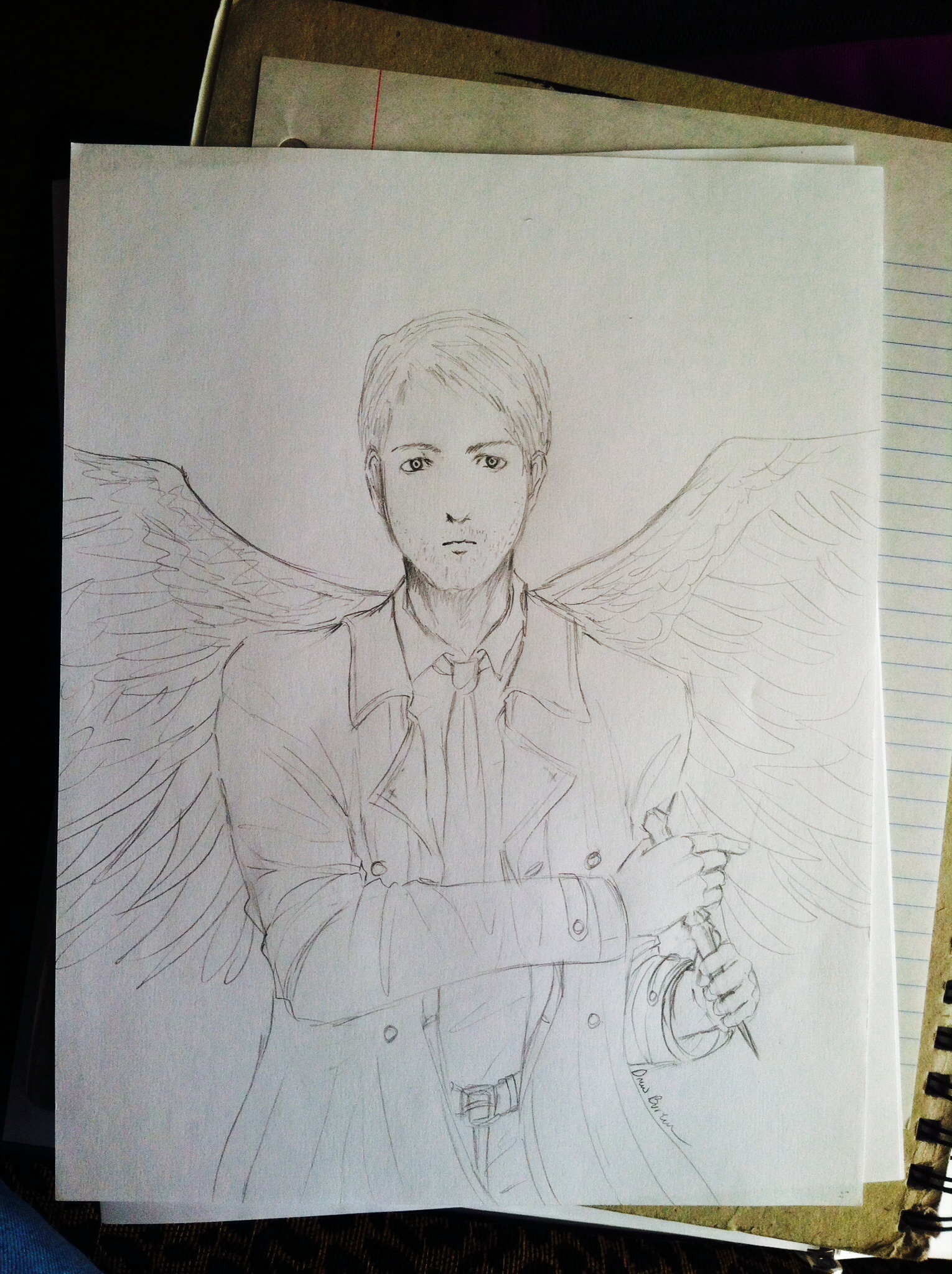 .:Commission:. Castiel the Angel {WIP}