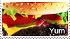 Cheeseburger Yum Stamp by StirFryKitty