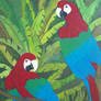 Green-Winged Parrots