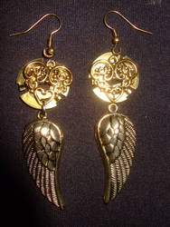 Steampunk Winged Earrings
