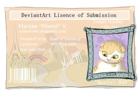 My DA Lisence of Submission :D