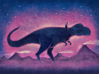 Human figure with T-Rex by roweig