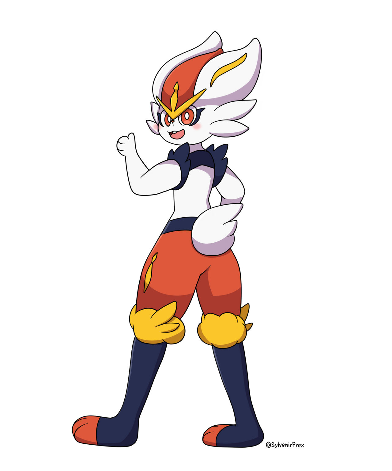 Cinderace practice (back view) by SylvenirPrex on DeviantArt