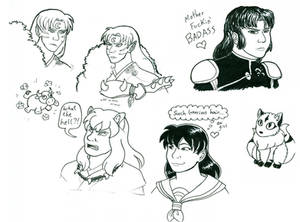 Inuyasha Sketches - A smattering