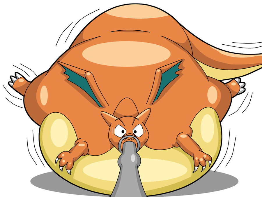 Chara Inflate charizard inflation pt.3_4 by ensiryu on DeviantArt