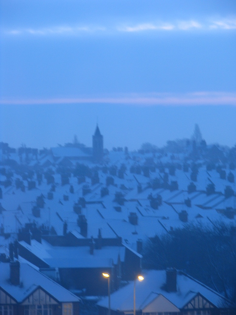 Dawn, a snowy morning