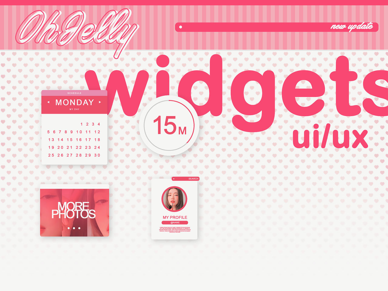 Widgets | ui ux psd | 01 by OhJellyJelly on DeviantArt