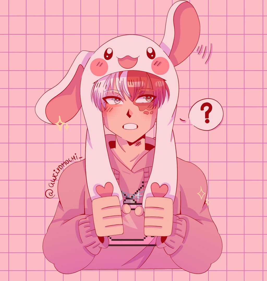 Shoto Todoroki Bunny Hat Fanart By Aweirdmochifujoshi On Deviantart