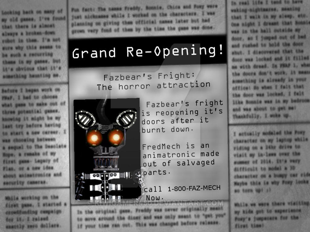 Fnaf Newspaper Template