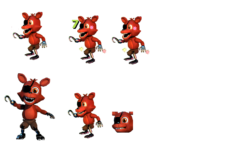 The Spriters Resource - Full Sheet View - FNaF World - Nightmare
