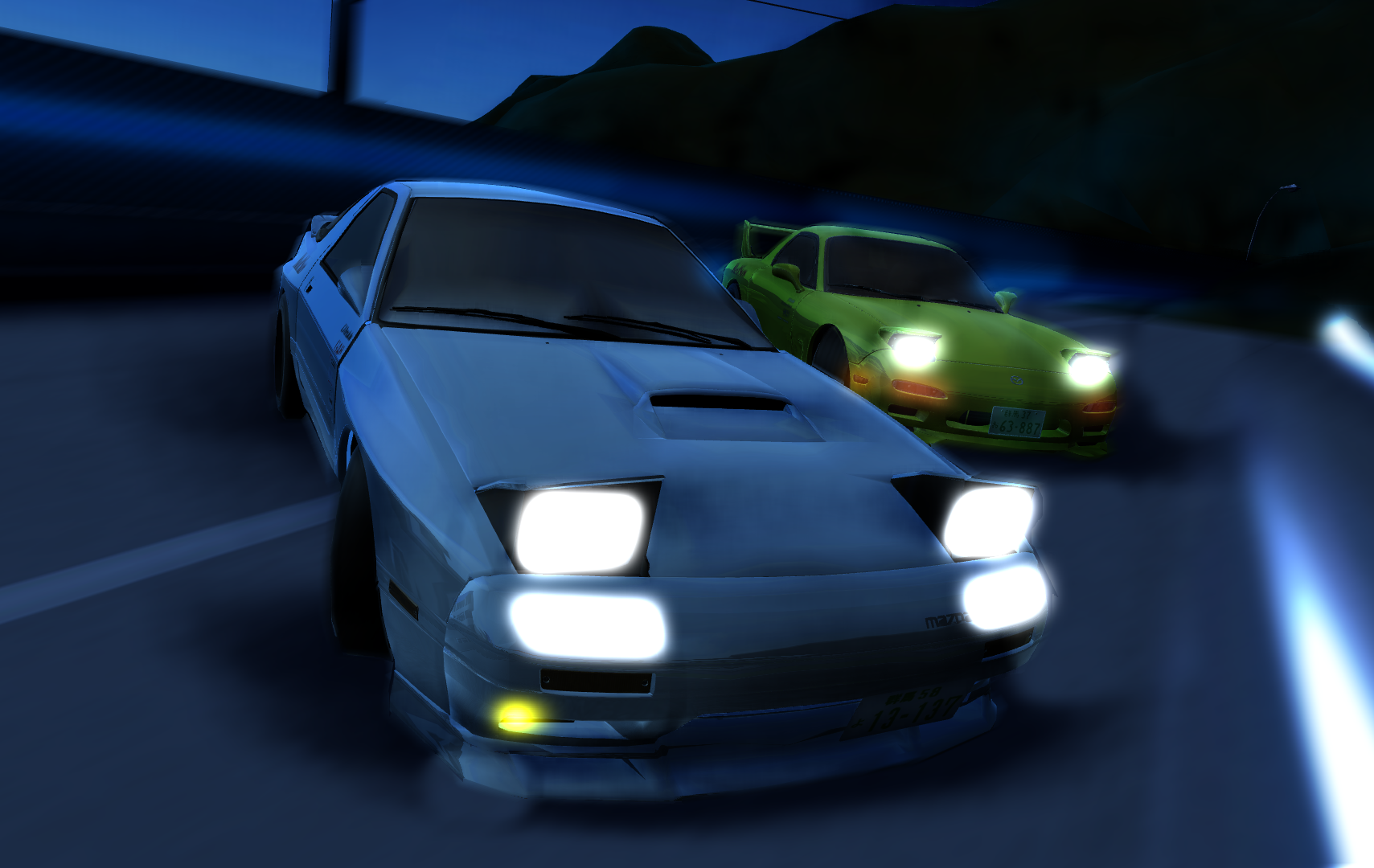 GT86 and GC8 Initial D scene remake by Redshift59 on DeviantArt