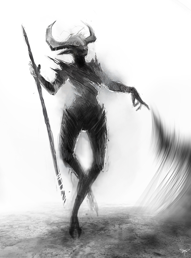 Demon Think Demon sketch by telthona on DeviantArt