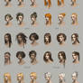 Hairstyle concept art