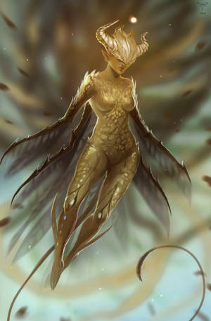 Golden Fairy by telthona