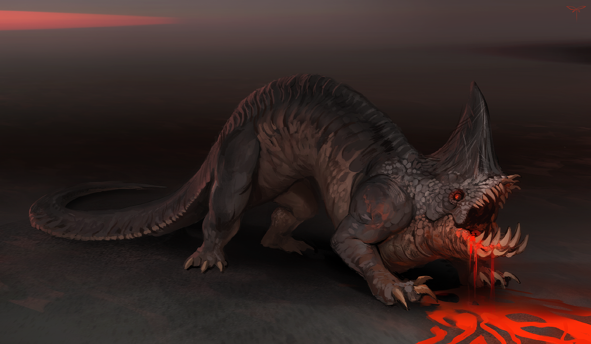 Lava Eater Creature by telthona on DeviantArt