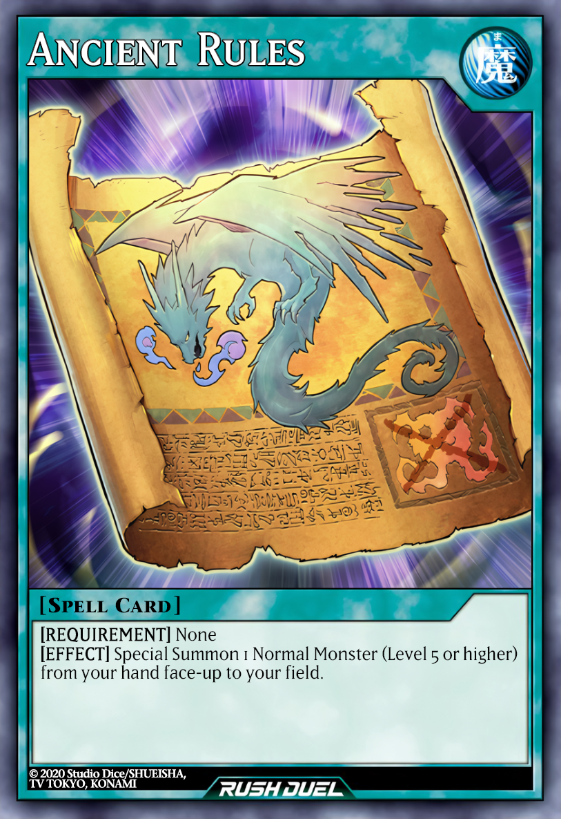 ancient rules yugioh card Ancient Rules YSYR-EN034 Starter Deck: Yugi Reloaded-1st Edition 1st Edition