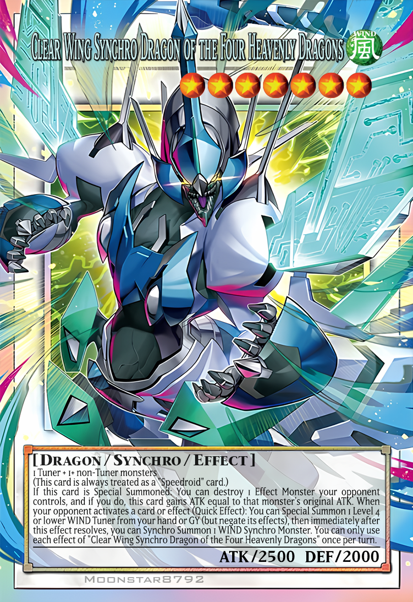 yugioh synchro dragon cards SUDA-EN039 Crystal Clear Wing Over Synchro Dragon : Ultra Rare 1st Edition YuGiOh Card
