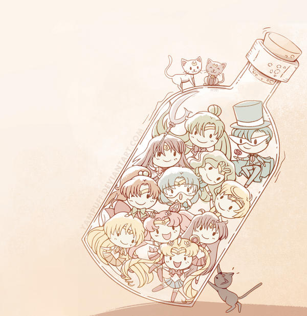 Sailor Senshi in a bottle