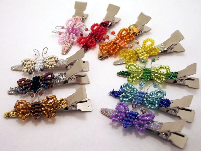 Rainbow Butterflies HairPins