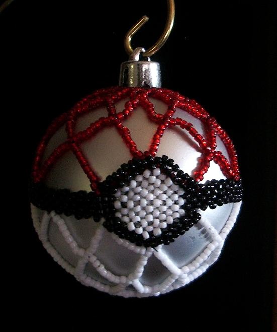 Beaded Pokeball Ornament