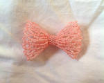 Small Pink Bead Ribbon Pin by pinkythepink