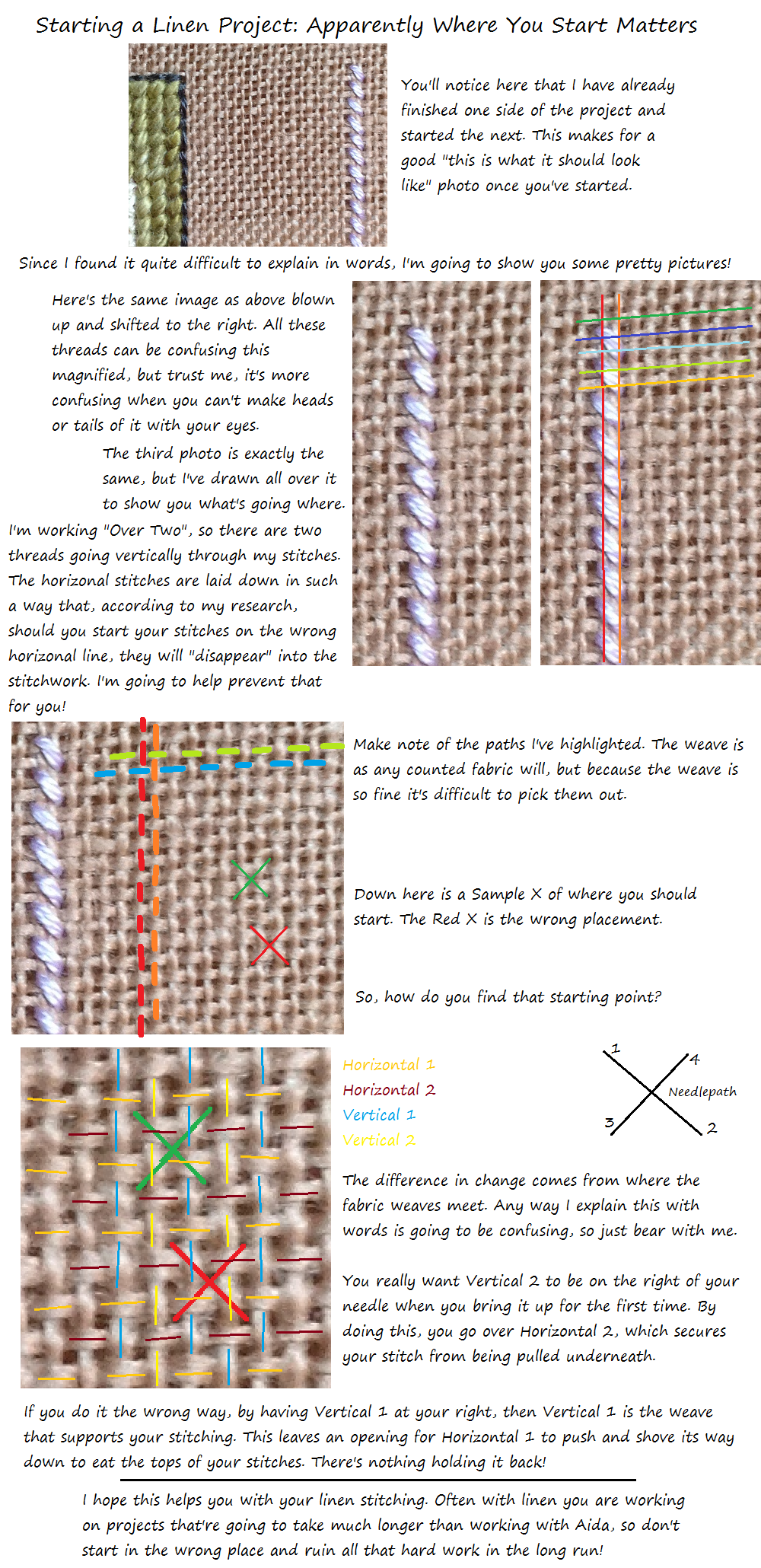 How to Start Your Linen Stitches