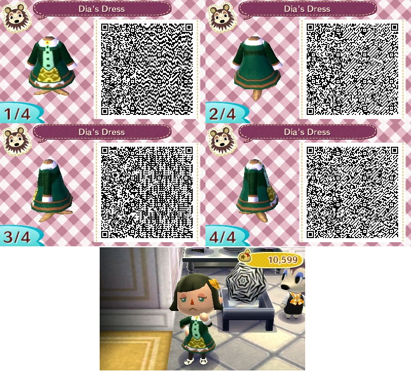 Dia - Harvest Moon Dress AnimalCrossing QR