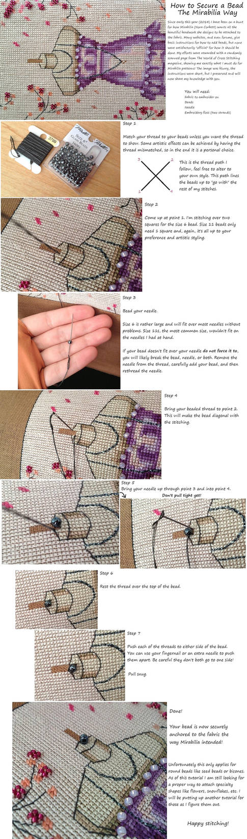 How to Embellish with Beads the Mirabilia Way by pinkythepink