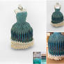 Mystical Ocean Ball Gown Miniature Bead Dress