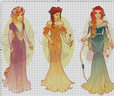 WIP-Nouveau Princess Patterns (Hannah-Alexander)1