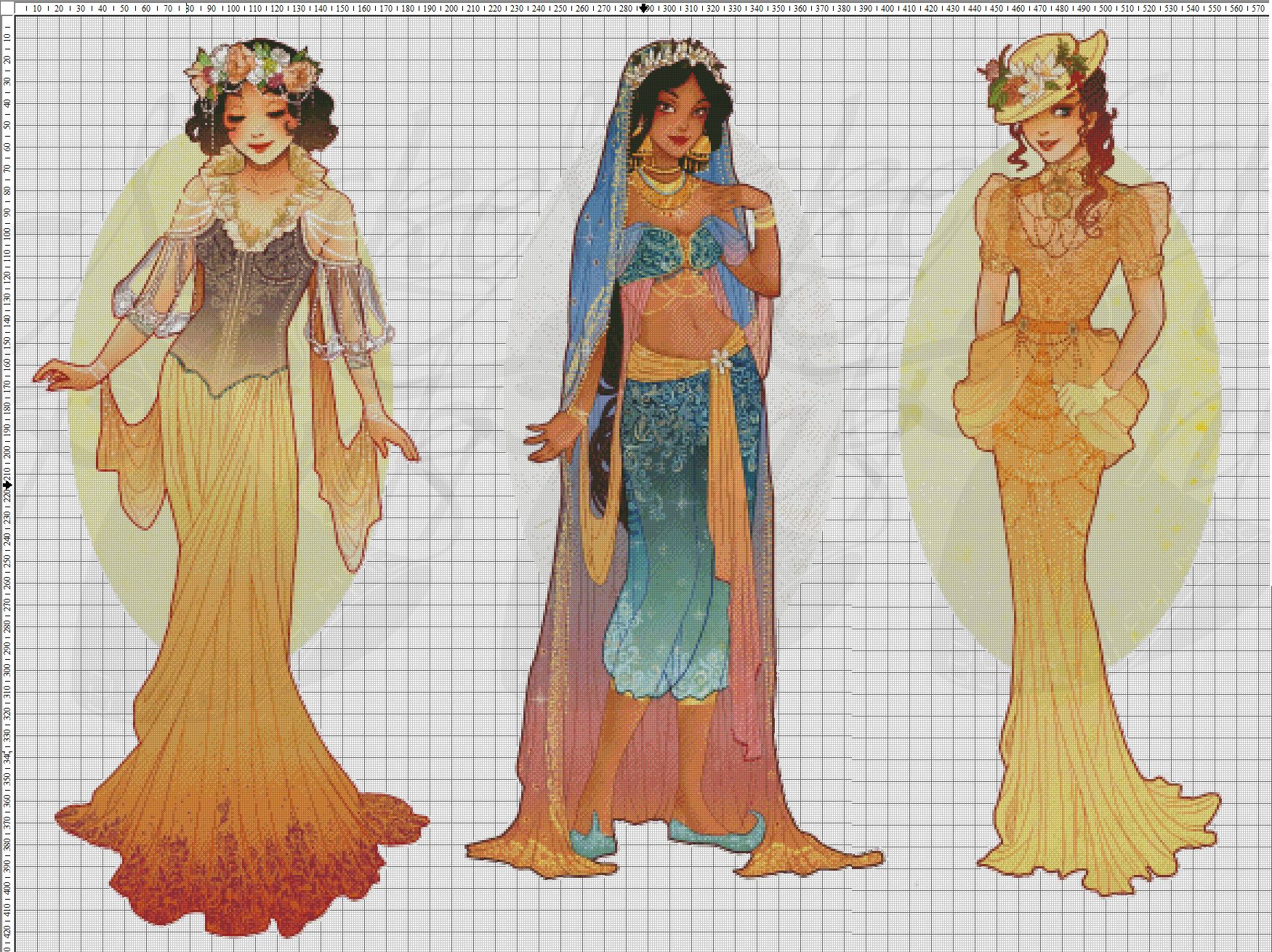 WIP-Nouveau Princess Patterns (Hannah-Alexander)5