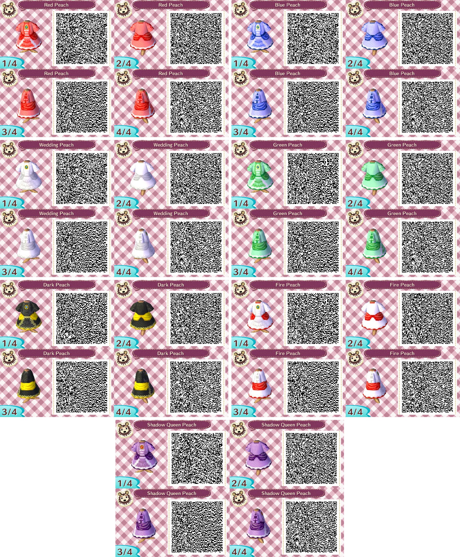 animal crossing princess peach dress MARIO GIRLS DRESSES! Animal Crossing New Horizons