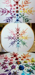 Floral Rainbow Snowflake