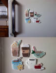 Cute Coffee Cup Magnets by pinkythepink