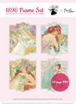 Alphonse Mucha 1896 Seasons - Portrait Frames by pinkythepink