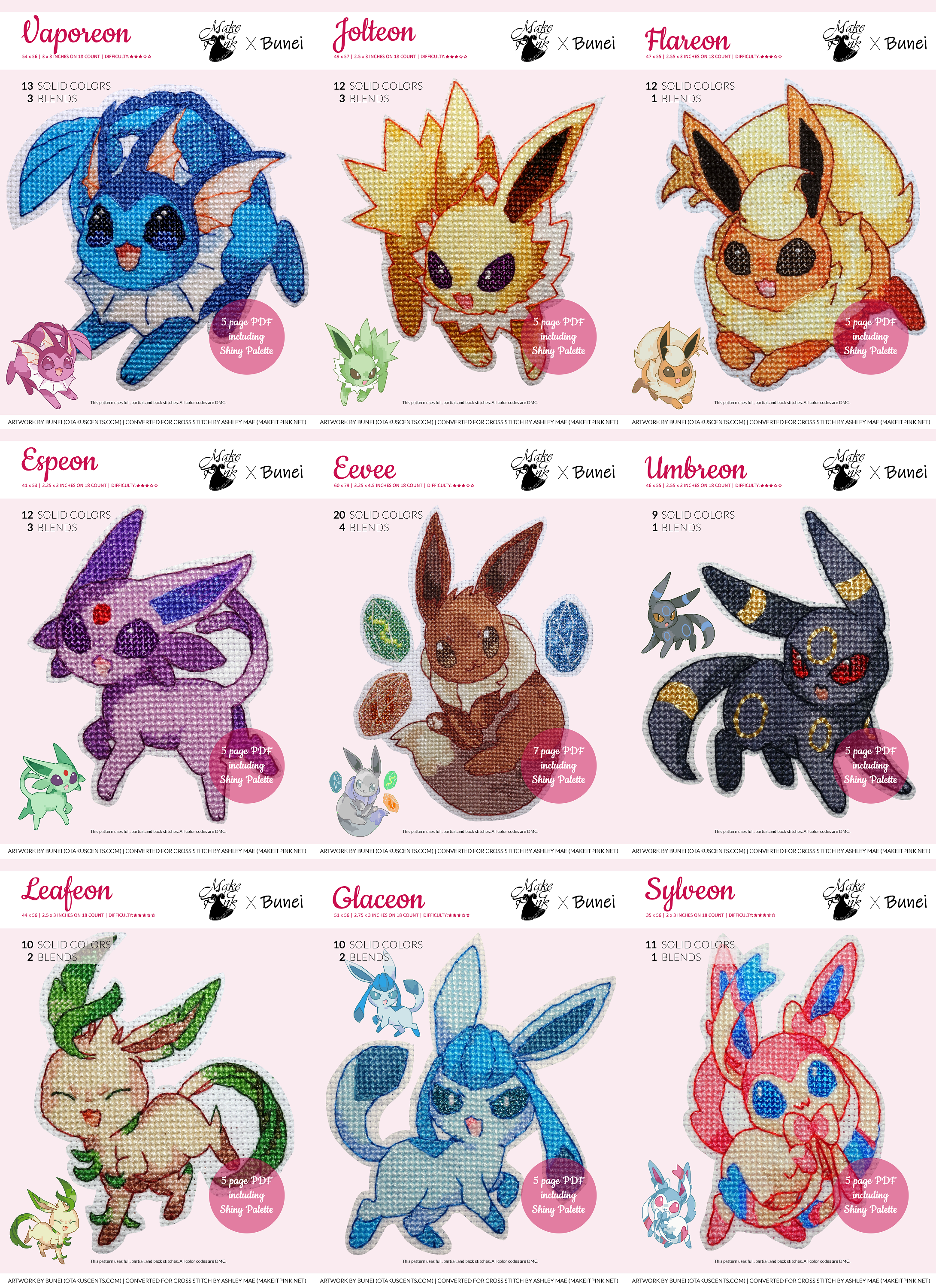 Eeveelution Pokemon Patterns 