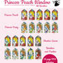 Princess Peach Stained Glass Window Variations