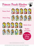 Princess Peach Stained Glass Window Variations by pinkythepink