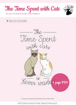 The Time Spent with Cats Xstitch Pattern