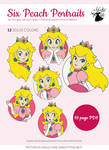Six Peach Portraits by pinkythepink