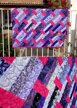 Purple and Hot Pink Quilt for Sally