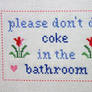 please don't do coke in the bathroom