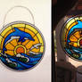 Faux Stained Glass Dolphin