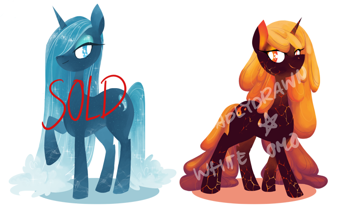 [Adoptable] elemental ponies (CLOSED)